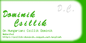 dominik csillik business card